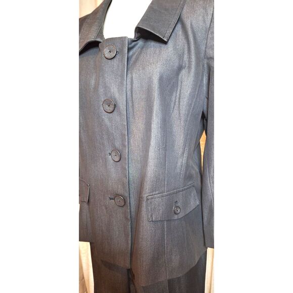 Larry Levine Ladies Gray Suit Jacket & Pant Size 12 - Picture 5 of 15